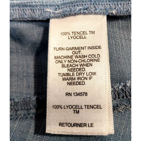 Vineyard Vines Size Medium Chambray Godet Swing Skater Dress #763 - Picture 11 of 12